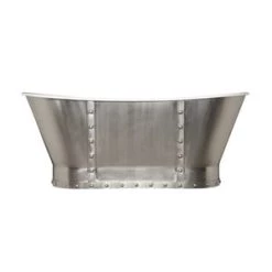 Best reviews of 🥰 Signature Hardware Brayden 67-1/2 x 26-1/4 in. Freestanding Bathtub with Rear Center Drain in Stainless Steel 👏