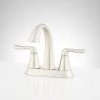 Cheap 👏 Signature Hardware Provincetown Two Handle Centerset Bathroom Sink Faucet with Pop-Up Drain Assembly in Brushed Nickel 🛒