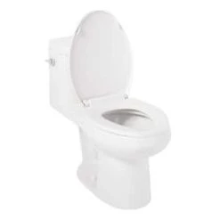 Discount 🔥 Signature Hardware Sarasota 1.28 gpf Elongated One Piece Toilet with Seat in White ❤️ -Signature Hardware Shop Query 70