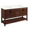 Cheapest 🛒 Signature Hardware Morris 60 in. Floor Mount Vanity in Rustic Brown with Feathered White 👏 -Signature Hardware Shop Query 725