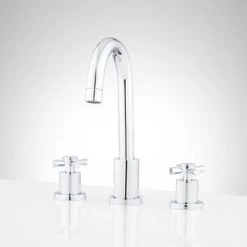 Best Pirce 🤩 Signature Hardware Milazzo Two Handle Widespread Bathroom Sink Faucet in Polished Chrome 🤩