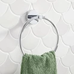 Cheap 😍 Signature Hardware Edenton Round Closed Towel Ring in Polished Chrome 👍 -Signature Hardware Shop Query 780