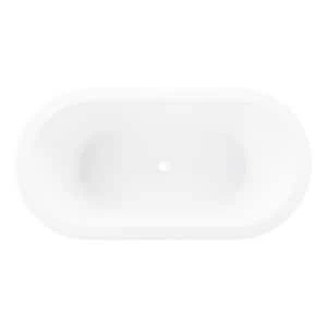 Hot Sale ✨ Signature Hardware Leith 58-1/2 x 31-3/4 in. Soaker Freestanding Bathtub Center Drain in White ⭐ 6 Hot Sale ✨ Signature Hardware Leith 58-1/2 x 31-3/4 in. Soaker Freestanding Bathtub Center Drain in White ⭐ - Image 4