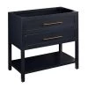 Best Sale 👏 Signature Hardware Robertson 36 in. Floor Mount Vanity in Midnight Navy Blue 🔔