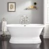 Deals 👏 Signature Hardware Henley 66 x 31 in. Freestanding Bathtub with Off-Centered Rear Drain in White ❤️ -Signature Hardware Shop Query 811