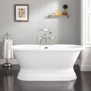 Deals π Signature Hardware Henley 66 x 31 in. Freestanding Bathtub with Off-Centered Rear Drain in White β€οΈ 3 Deals π Signature Hardware Henley 66 x 31 in. Freestanding Bathtub with Off-Centered Rear Drain in White β€οΈ