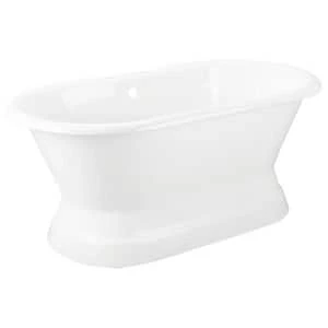 Deals π Signature Hardware Henley 66 x 31 in. Freestanding Bathtub with Off-Centered Rear Drain in White β€οΈ 4 Deals π Signature Hardware Henley 66 x 31 in. Freestanding Bathtub with Off-Centered Rear Drain in White β€οΈ - Image 2