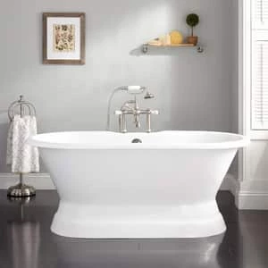 Deals π Signature Hardware Henley 66 x 31 in. Freestanding Bathtub with Off-Centered Rear Drain in White β€οΈ 7 Deals π Signature Hardware Henley 66 x 31 in. Freestanding Bathtub with Off-Centered Rear Drain in White β€οΈ - Image 5