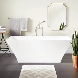 Deals π₯ Signature Hardware Carraway 66 x 32 in. Freestanding Bathtub with Center Drain in White 𧨠6 Deals π₯ Signature Hardware Carraway 66 x 32 in. Freestanding Bathtub with Center Drain in White 𧨠- Image 4