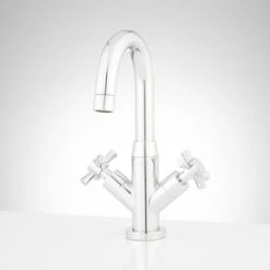 Best Pirce 💯 Signature Hardware Milazzo Two Handle Centerset Bathroom Sink Faucet in Polished Chrome ⭐