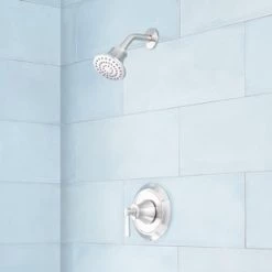 Best Sale 🔔 Signature Hardware Pendleton 1.8 gpm Shower Faucet Trim with Single Lever Handle in Brushed Nickel 😍