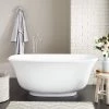 Budget ⌛ Signature Hardware Lindsey 59 x 30-3/4 in. Freestanding Bathtub Center Drain in White ✨ -Signature Hardware Shop Query 894
