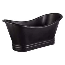 Brand new ✔️ Signature Hardware Raye 71 x 33-3/4 in. Freestanding Bathtub with Center Drain in Antique Black 🔥 -Signature Hardware Shop Query 905