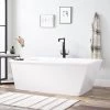 Outlet 🛒 Signature Hardware Emsworth 66 x 31-1/2 in. Freestanding Bathtub End Drain in White with Brushed Nickel Trim ❤️ -Signature Hardware Shop Query 906