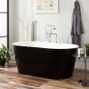 Outlet 👏 Signature Hardware Eden 67 x 32 in. Freestanding Bathtub with Center Drain in Black 😀 -Signature Hardware Shop Query 913