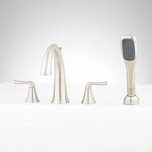 Brand new π Signature Hardware Provincetown Two Handle Roman Tub Faucet in Brushed Nickel (Trim Only) π 5 Brand new π Signature Hardware Provincetown Two Handle Roman Tub Faucet in Brushed Nickel (Trim Only) π - Image 3