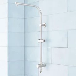 Deals β€οΈ Signature Hardware Custom Showering 32-19/25 in. Shower Rail in Polished Nickel β€οΈ