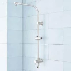Deals ❤️ Signature Hardware Custom Showering 32-19/25 in. Shower Rail in Polished Nickel ❤️ -Signature Hardware Shop Query 939