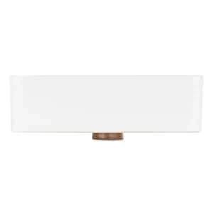 Wholesale 😀 Signature Hardware Hibiscus™ 16 in. Rectangular Fireclay Vessel Bathroom Sink in White 💯 7 Wholesale 😀 Signature Hardware Hibiscus™ 16 in. Rectangular Fireclay Vessel Bathroom Sink in White 💯 - Image 5