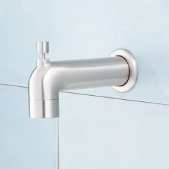 Flash Sale 😍 Signature Hardware Edenton Single Handle Single Function Bathtub & Shower Faucet in Brushed Nickel (Trim Only) 🛒